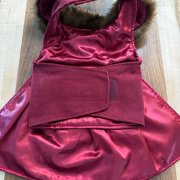 Doggie Design Wool Fur Trimmed Dog Harness Coat - Picture 3 of 5